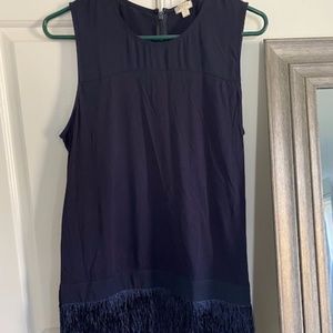 J.Crew Navy fringed tunic